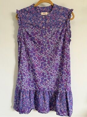 Vineyard Vines Purple Floral Sleeveless Shift Dress
